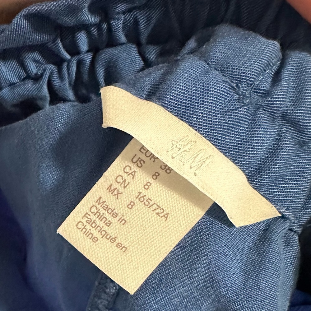 H&M Blue High Waisted Shorts - Picture 3 of 4
